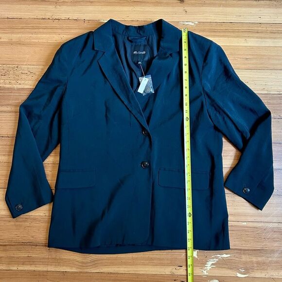 Madewell Relaxed Blazer in Softdrape Black Size L. NWT. - Picture 10 of 16